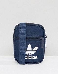 Темно-синяя сумка с логотипом-трилистником adidas Originals BK6731 - Темно-синий