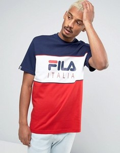 Черная футболка с логотипом Fila - Темно-синий