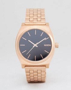 Золотисто-розовые часы-браслет Nixon Time Teller - Золотой