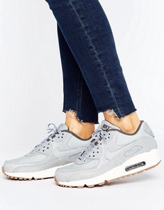 Серые кроссовки Nike Air Max 90 Premium - Серый