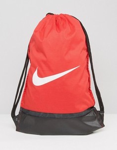 Красный рюкзак с завязкой и логотипом Nike Swoosh BA5338-657 - Красный