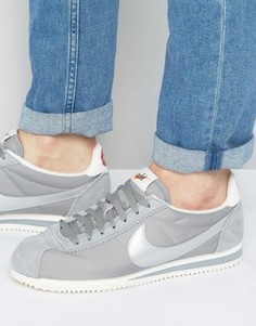 Серые премиум-кроссовки из нейлона Nike Cortez 876873-001 - Серый