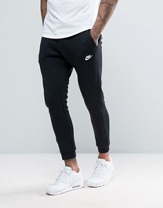 Черные клубные джоггеры с манжетами Nike 804408-010 - Черный