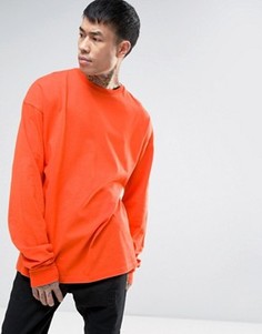 Оранжевый oversize-лонгслив с супердлинными рукавами ASOS - Оранжевый