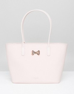 Небольшая сумка для покупок с бантиком и молнией Ted Baker - Розовый
