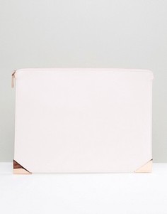 Кожаная сумочка на подкладке с принтом Ted Baker - Розовый
