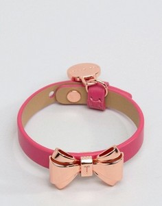 Кожаный браслет с бантиком Ted Baker - Розовый