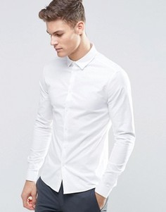 Белая оксфордская рубашка скинни ASOS - Белый