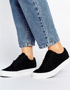 Черные замшевые кроссовки-премиум Vans Old Skool - Черный