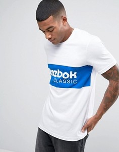 Белая футболка с полосой Reebok Archive BK3834 - Белый