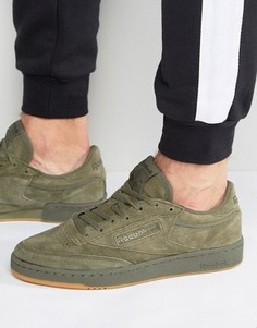 Однотонные зеленые кроссовки Reebok Club C 85 BD4759 - Зеленый