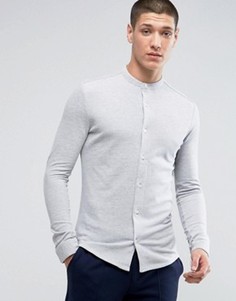 Премиум-рубашка слим с воротником на пуговицах Jack &amp; Jones - Серый