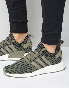 Бежевые кроссовки BA7198 adidas Originals NMD_R2 - Бежевый
