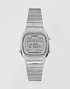 Серебристые цифровые часы Casio LA670WEA-7EF - Серебряный