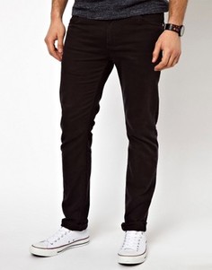 Узкие джинсы из черной саржи Farah Drake - Черный