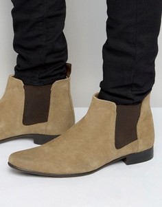 Замшевые ботинки ASOS Chelsea - Stone