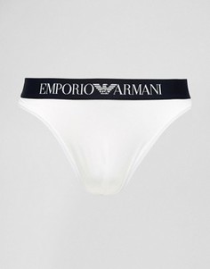 Стринги из микрофибры Emporio Armani - Белый