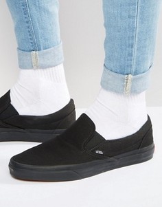 Классические кеды-слипоны Vans - Черный