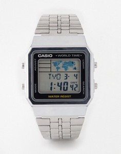 Многофункциональные серебристые часы Casio A500WEA-1EF - Серебряный