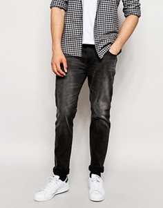 Эластичные черные джинсы слим ASOS - Серый