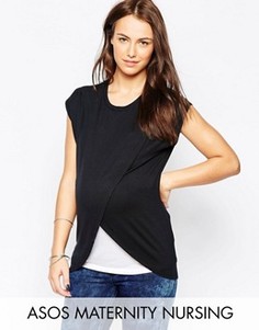 Футболка с запахом для кормящих мам ASOS Maternity - Мульти