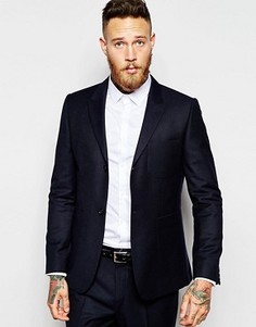 Пиджак зауженного кроя ASOS - Темно-синий