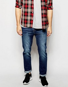 Темные суженные книзу джинсы ASOS - Синий