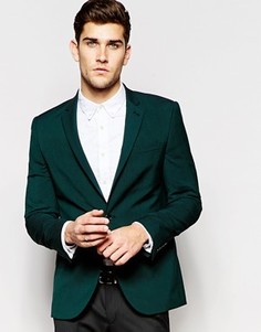 Зеленый эластичный блейзер слим ASOS - Зеленый