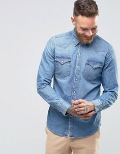 Cветлая джинсовая рубашка слим в стиле вестерн Levis Barstow - Синий Levis®