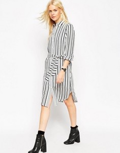 Платье-рубашка в полоску ASOS - Мульти