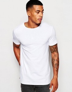 Эластичная облегающая футболка с круглым вырезом ASOS - Белый