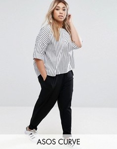 Трикотажные брюки‑галифе ASOS CURVE - Черный