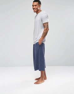 Темно-сине штаны в стиле casual с широкими штанинами ASOS - Темно-синий