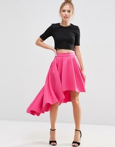 Юбка для выпускного асимметричной длины ASOS Premium - Розовый
