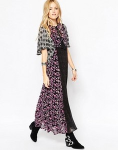 Платье макси с комбинированным принтом ASOS - Мульти