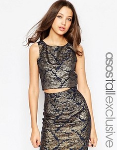 Топ свободного покроя с жаккардовым узором ASOS TALL Co-ord - Мульти