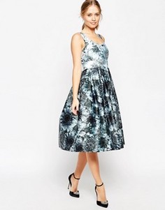 Платье миди для выпускного с цветочным узором ASOS Premium - Мульти