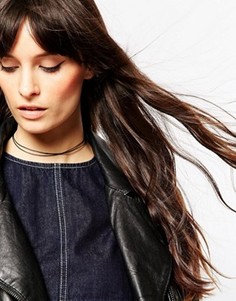 Ожерелье-чокер из двойного шнурка ASOS - Черный
