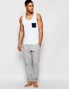 Серые меланжевые штаны в стиле casual из пике ASOS - Серый