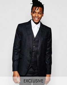 Облегающий пиджак в клеточку эксклюзивно от Rogues Of London - Черный