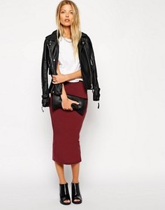 Трикотажная юбка-карандаш миди ASOS - Красный
