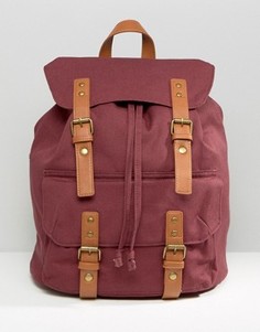 Элегантный холщовый рюкзак бордового цвета ASOS - Красный
