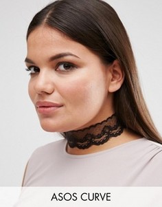 Кружевное ожерелье ASOS CURVE NIGHT - Черный