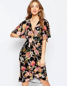 Платье миди с рукавами-кимоно ASOS - Мульти