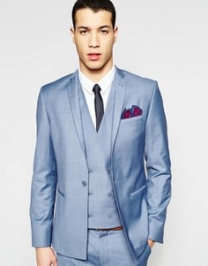 Блейзер скинни с прямой кромкой ASOS - Синий