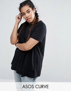 Футболка свободного кроя ASOS CURVE - Черный