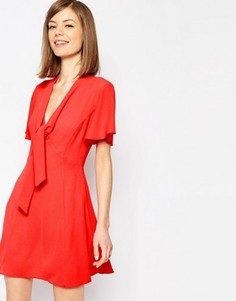 Платье с бантом ASOS - Красный