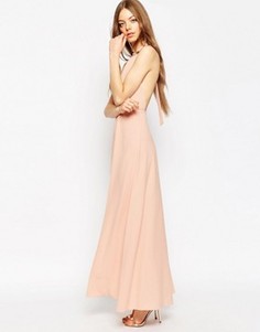 Платье макси с халтером ASOS - Розовый