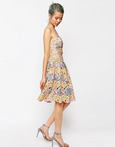 Юбка для выпускного из кружева с цветочным рисунком ASOS Premium Co-ord - Мульти