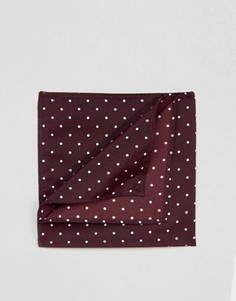 Платок для нагрудного кармана в горошек ASOS - Красный